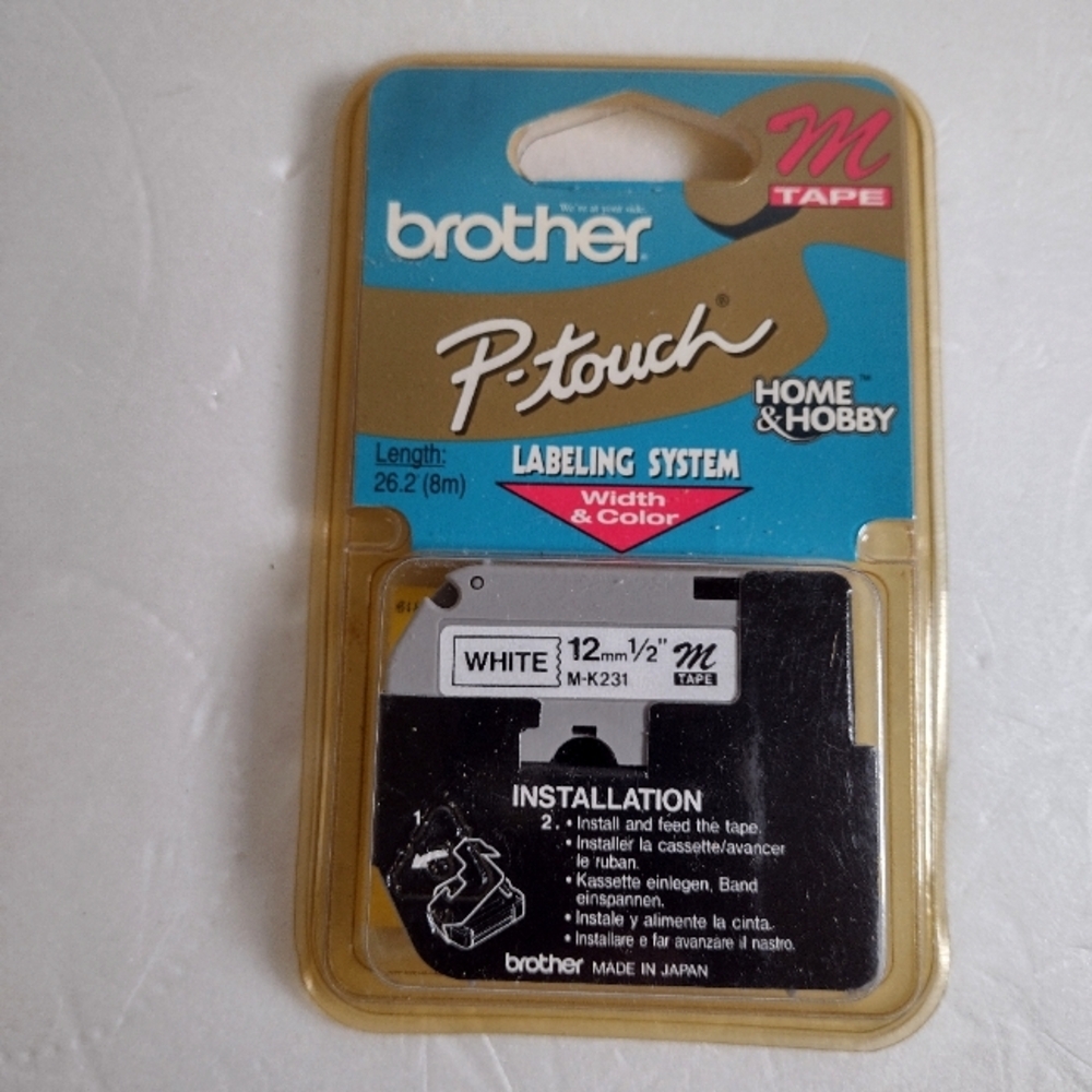 Brother P-touch White Label Tape
